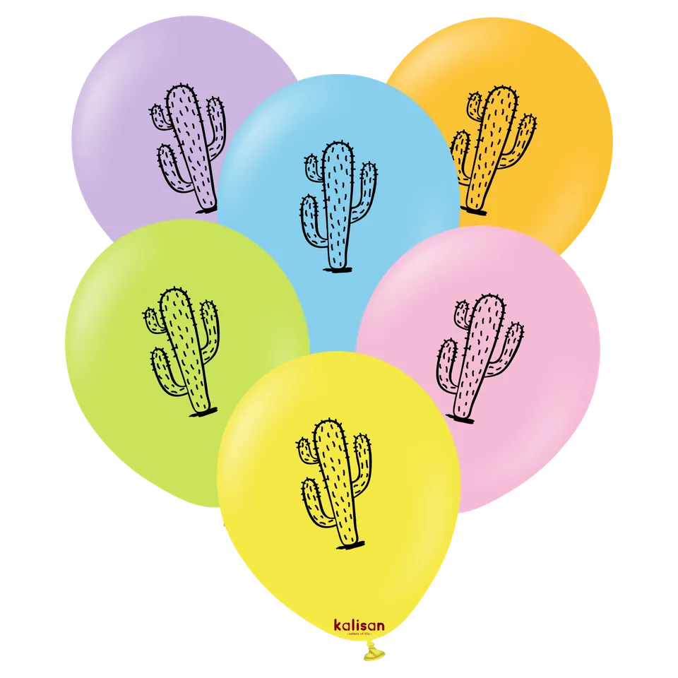kalisan-cactus-luftballons-25-st-ck-12-zoll-bunt image 1