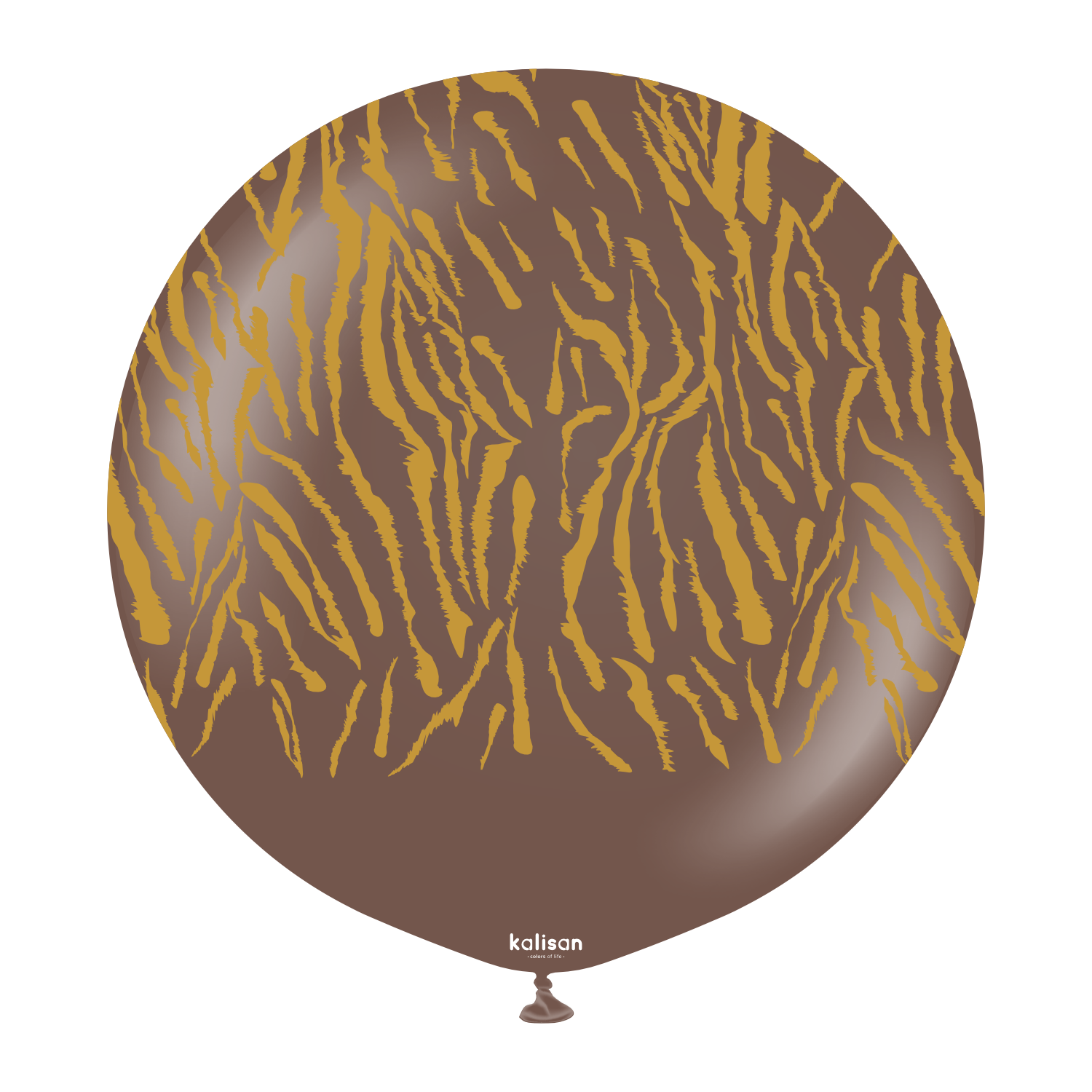 kalisan-safari-theme-tiger-luftballon-chocolate-brown-12-zoll image 2