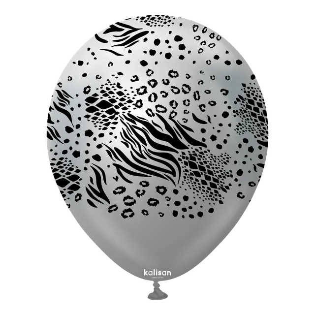 kalisan-safari-mutant-mirror-silver-luftballons-25-st-ck image 1