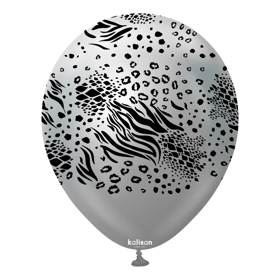 kalisan-safari-mutant-mirror-silver-luftballons-25-st-ck image 1