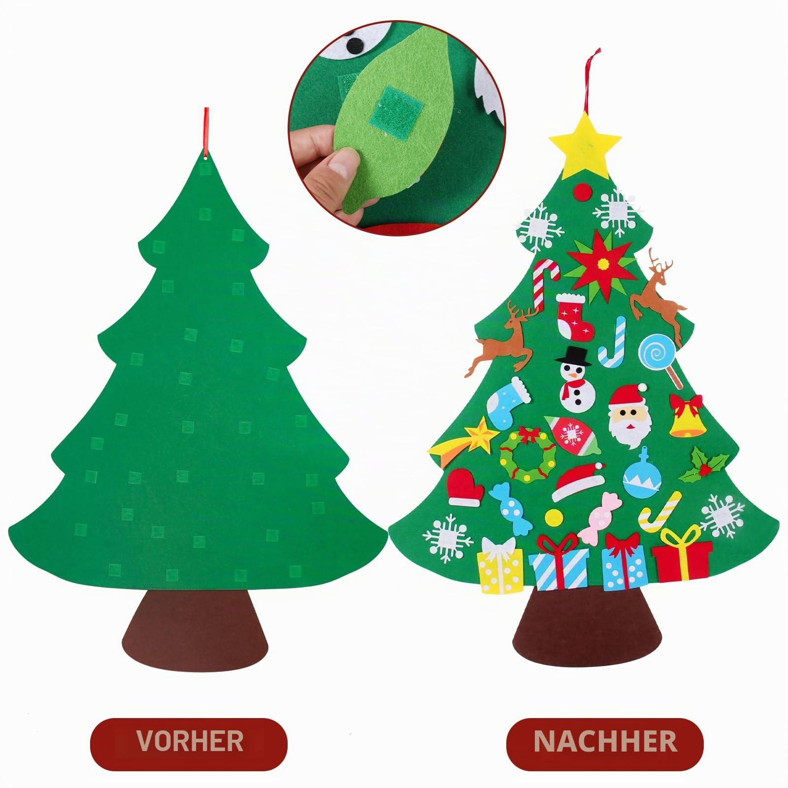 qifu-pappteller-filz-weihnachtsbaum-kinder-33-tlg-diy image 3
