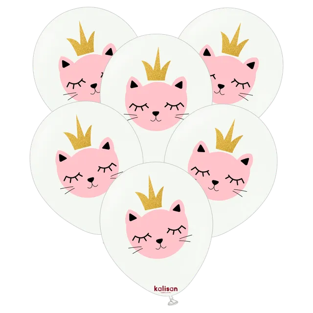 kalisan-animals-kitty-ballons-wei-12-25-st-ck-latex image 1