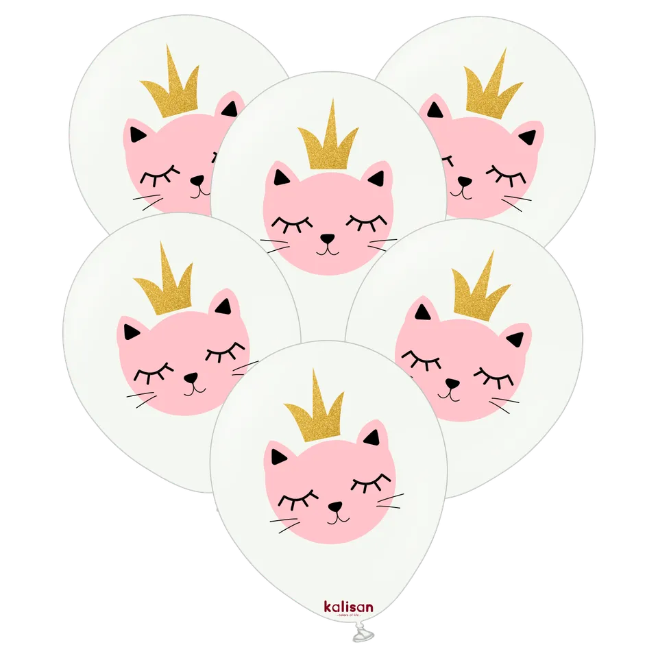 kalisan-animals-kitty-ballons-wei-12-25-st-ck-latex image 1