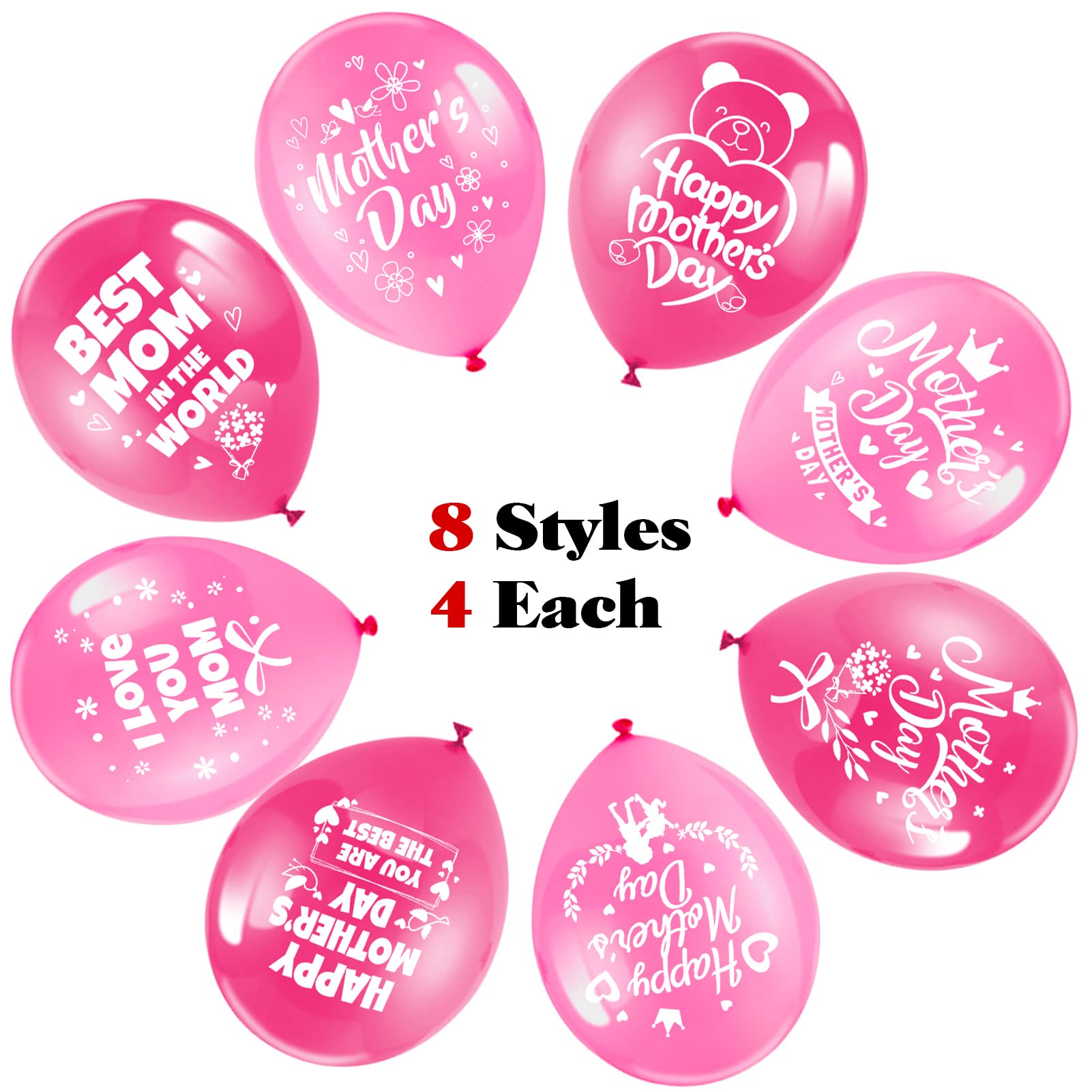howaf-muttertag-luftballons-rosa-32er-set-happy-mothers-day image 5