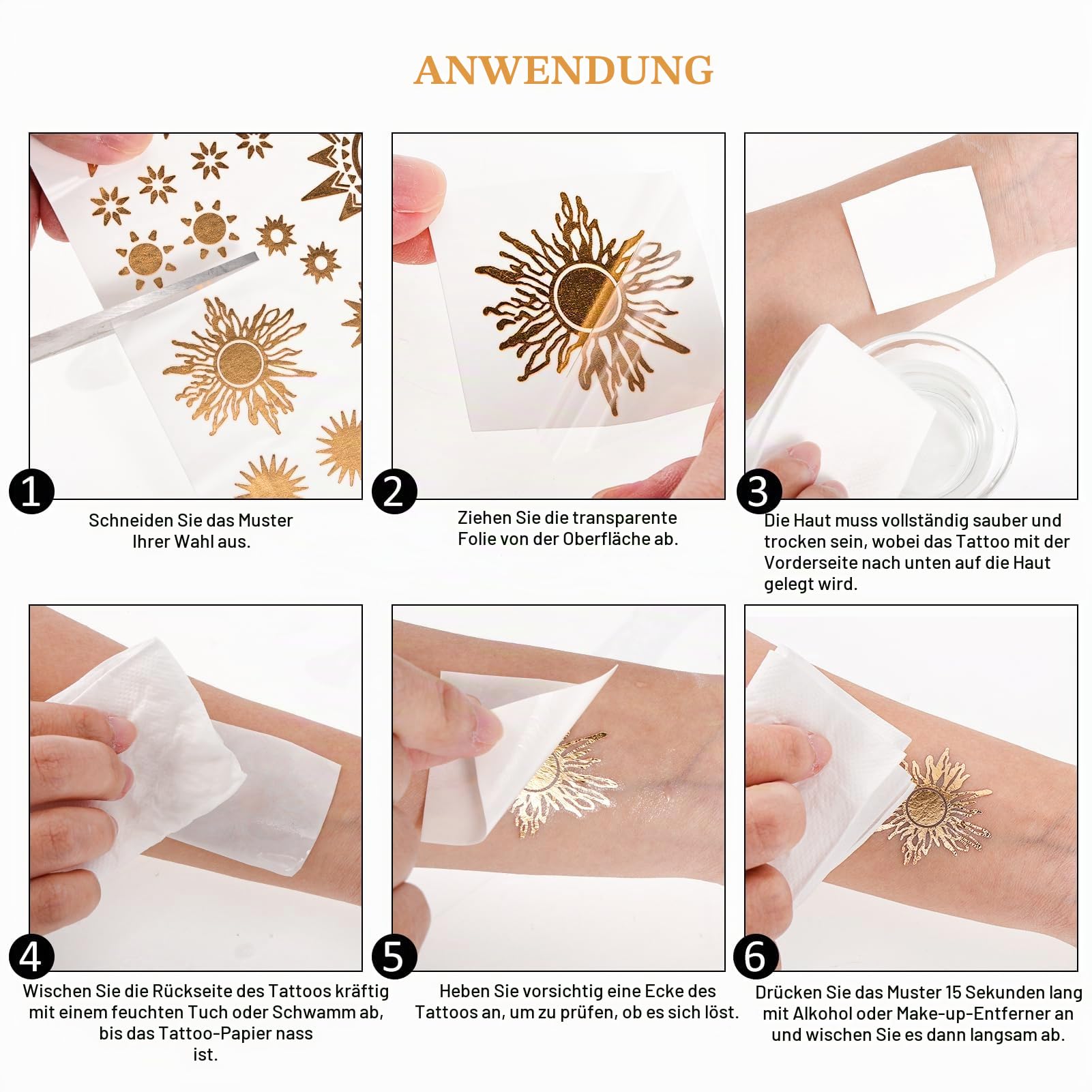 howaf-gold-tempor-re-tattoos-9-blatt-metallic-flash-tattoo image 7