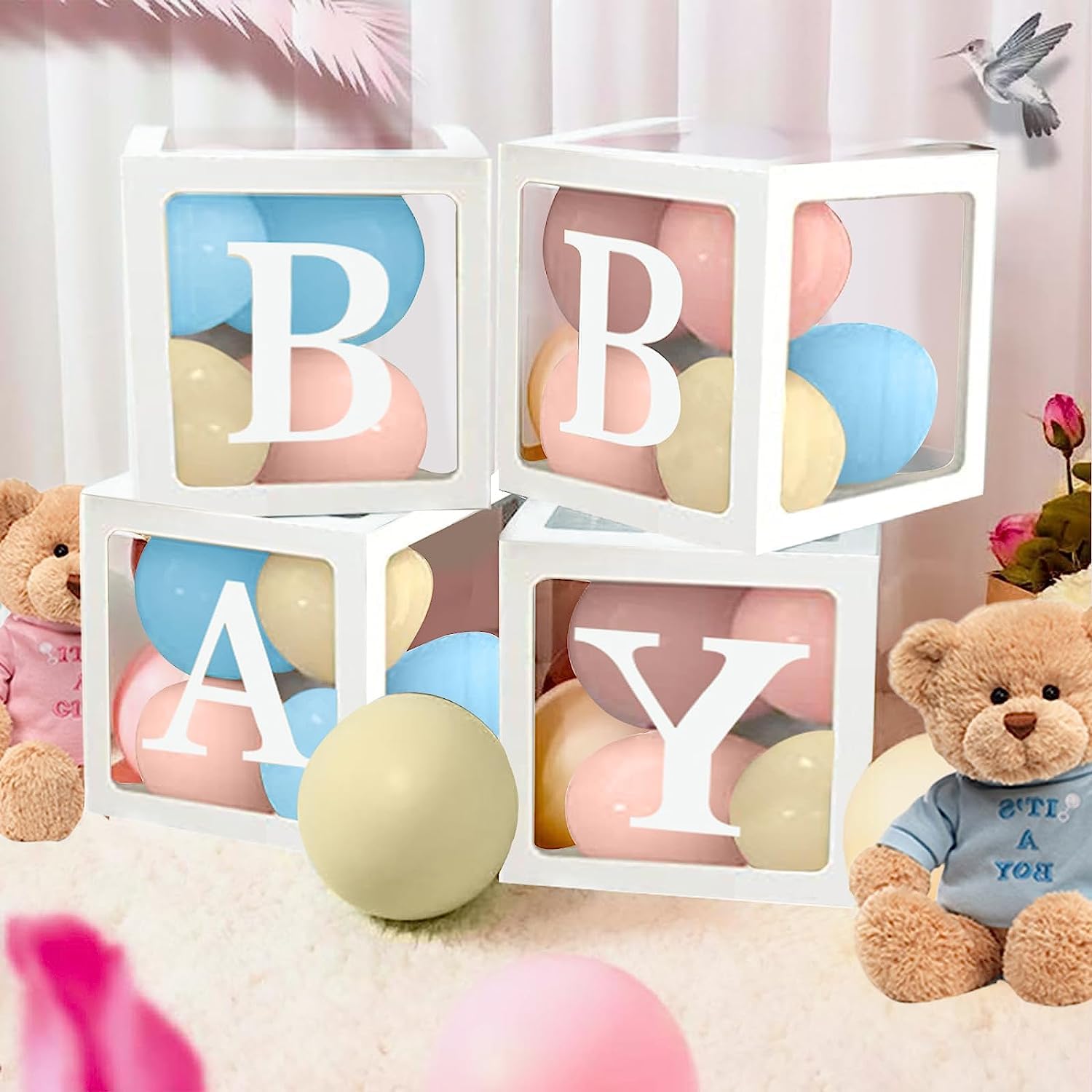 qifu-ballon-girlande-gender-reveal-rosa-blau-166-tlg-mit-baby-box image 5