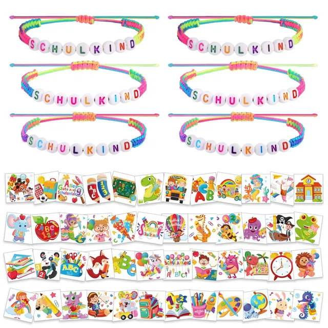 howaf-endlich-schulkind-armband-tattoos-set-54-teilig image 1