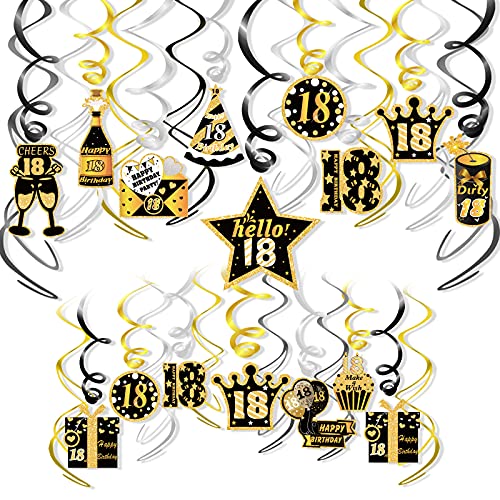 howaf-18-geburtstag-h-ngedeko-deckenh-nger-30-st-ck-schwarz-gold image 8