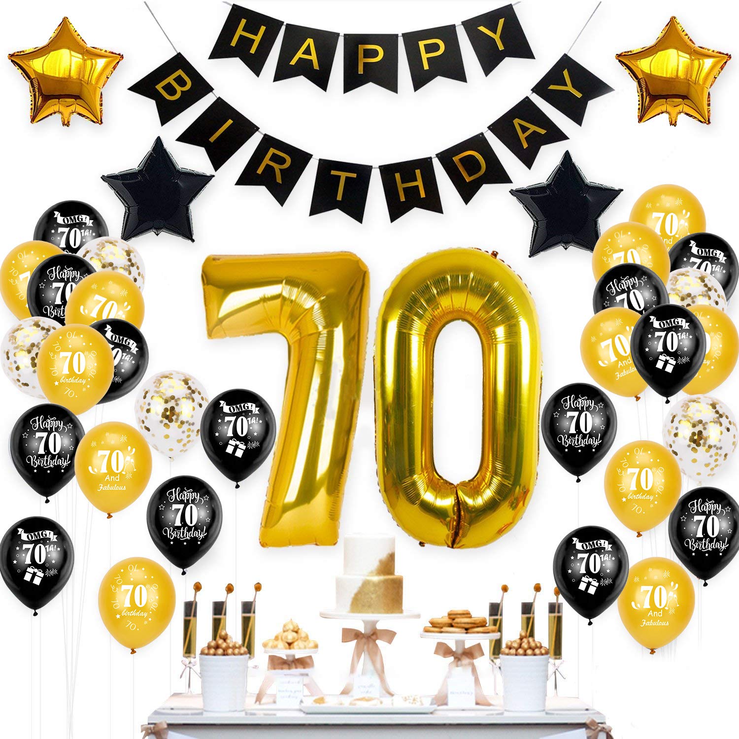 howaf-70-geburtstag-luftballons-schwarz-gold-30-st-ck-12-zoll image 5