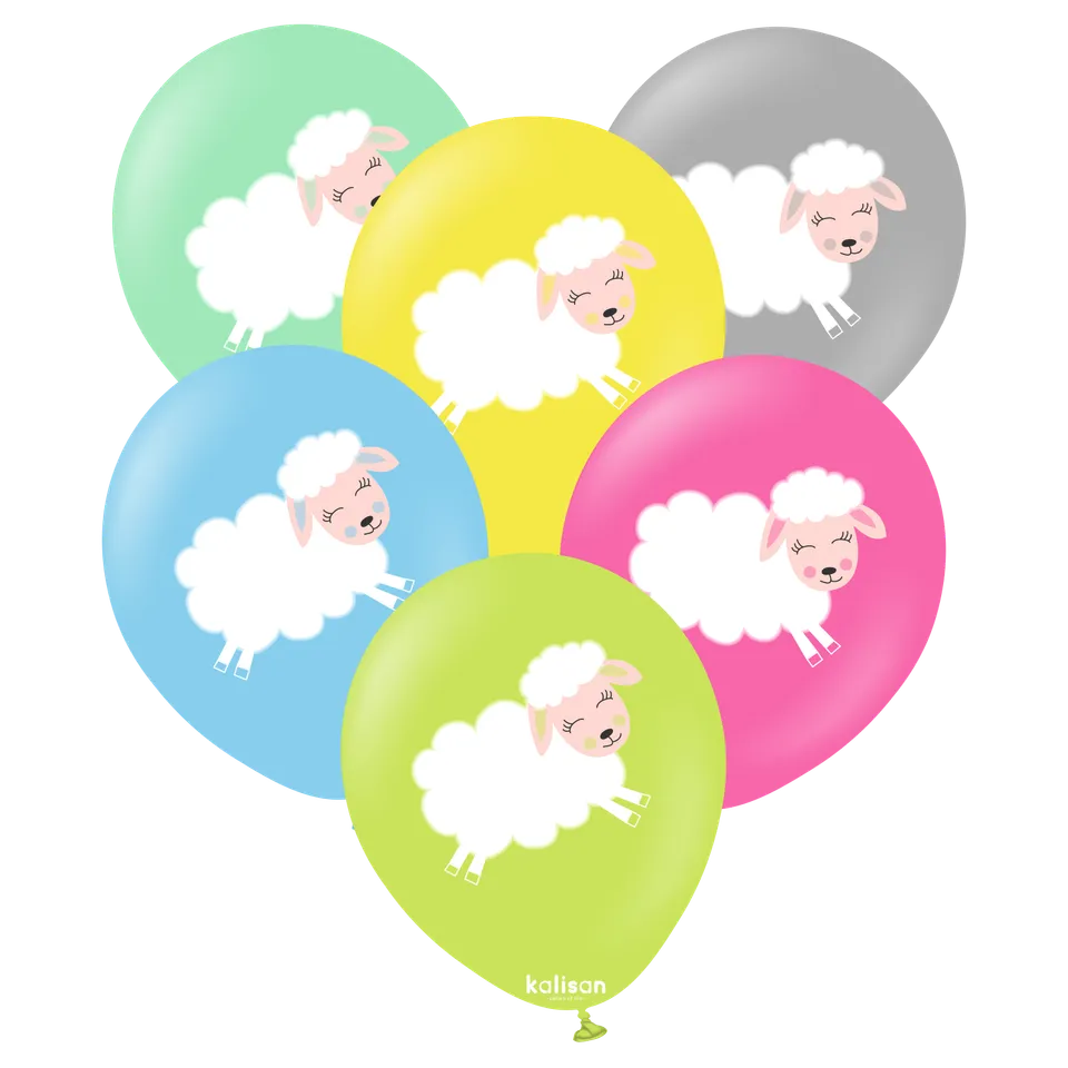 kalisan-animals-little-lamb-luftballons-12-zoll-25-st-ck-tiermotiv image 1