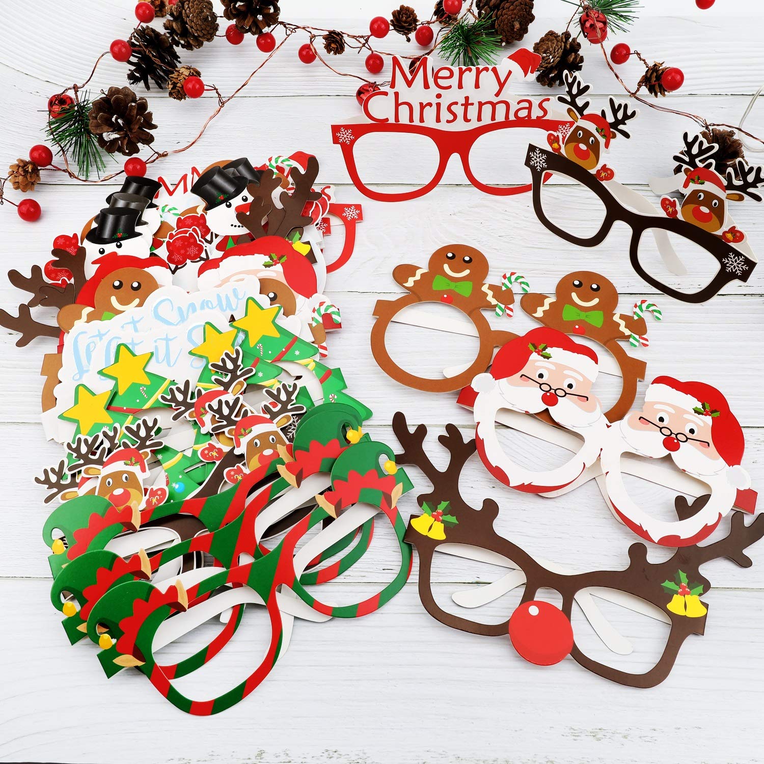howaf-weihnachtsbrillen-partybrillen-set-mehrfarbig-papier image 6