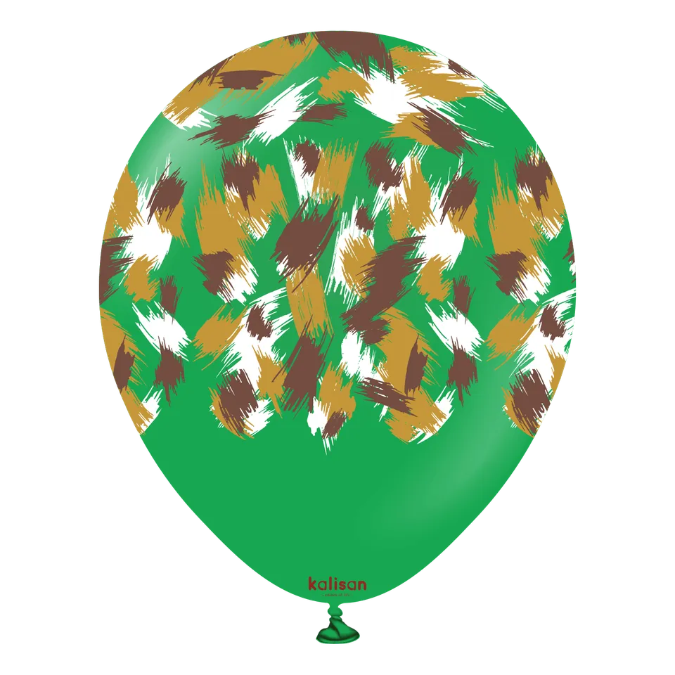 kalisan-safari-savanna-green-luftballon-12-25-st-ck-gr-n image 1