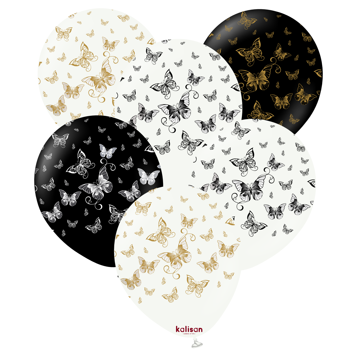 kalisan-animals-b-w-butterflies-luftballons-25-st-ck image 1