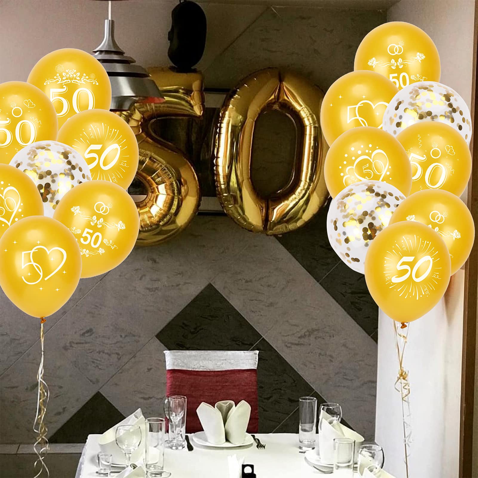 howaf-balloons-goldene-hochzeit-50-luftballons-35-st-ck-gold image 6
