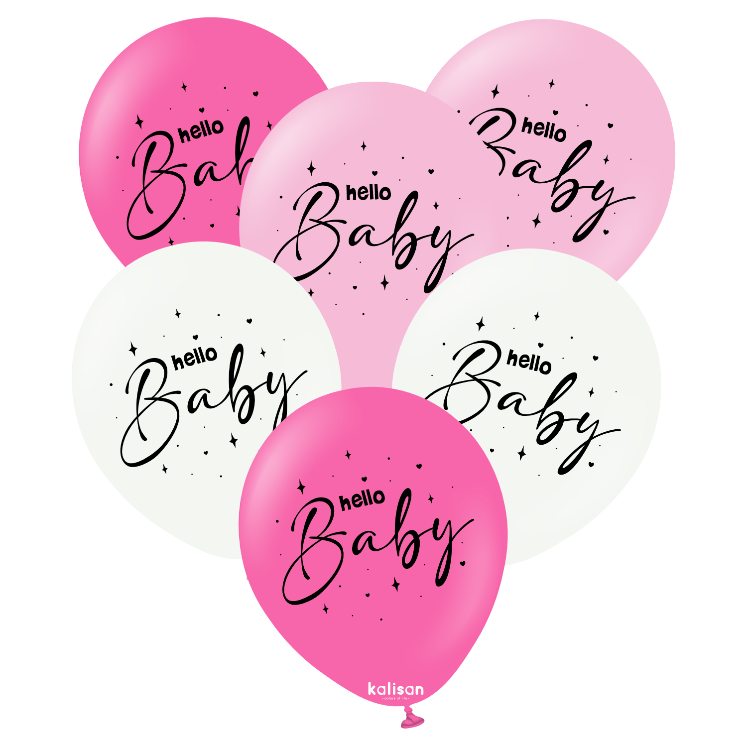 kalisan-baby-shower-hello-baby-luftballons-pink-12-zoll-25-st-ck image 1
