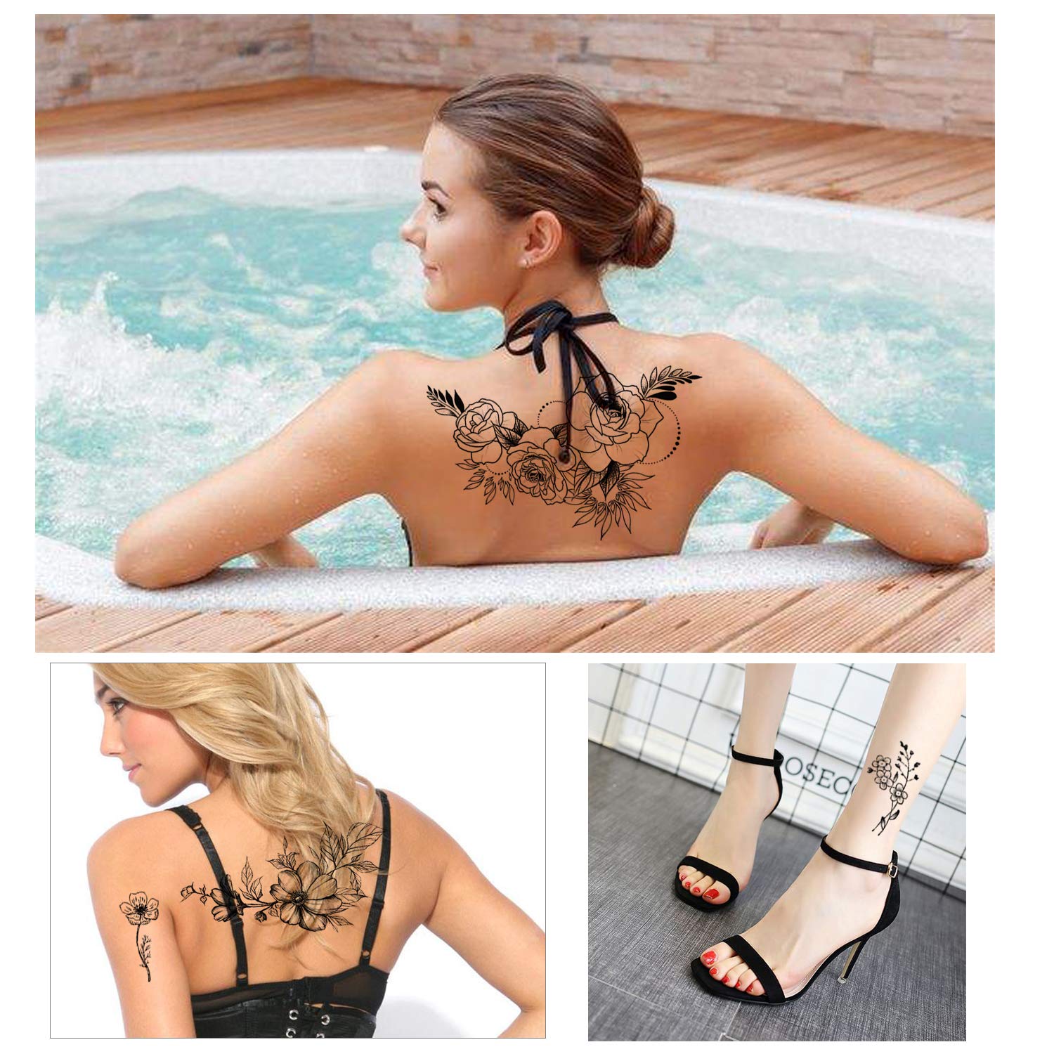 howaf-rose-tempor-re-tattoos-schwarz-10-blatt-blume image 5