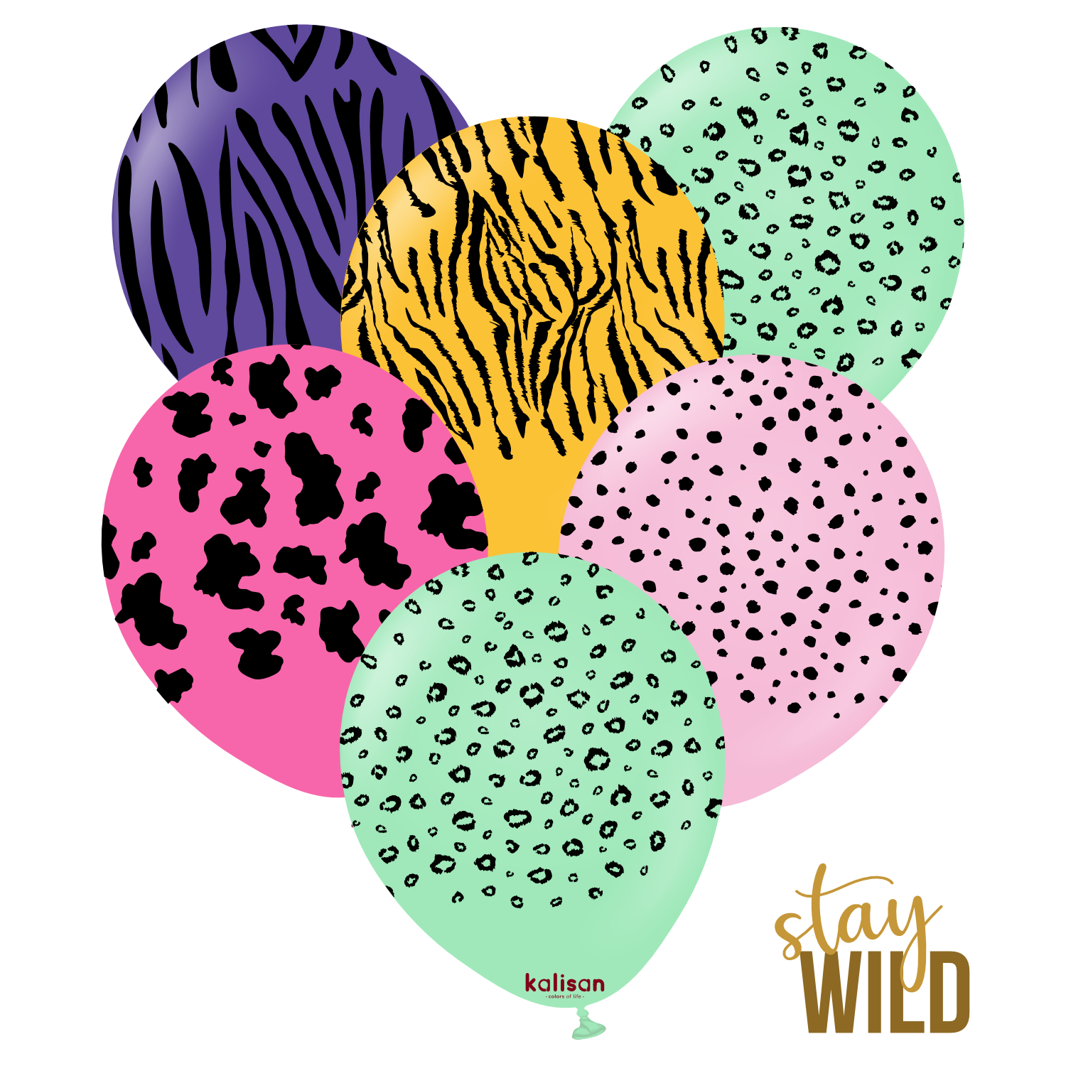kalisan-safari-theme-safari-assortment-luftballons-25er-bunt image 1