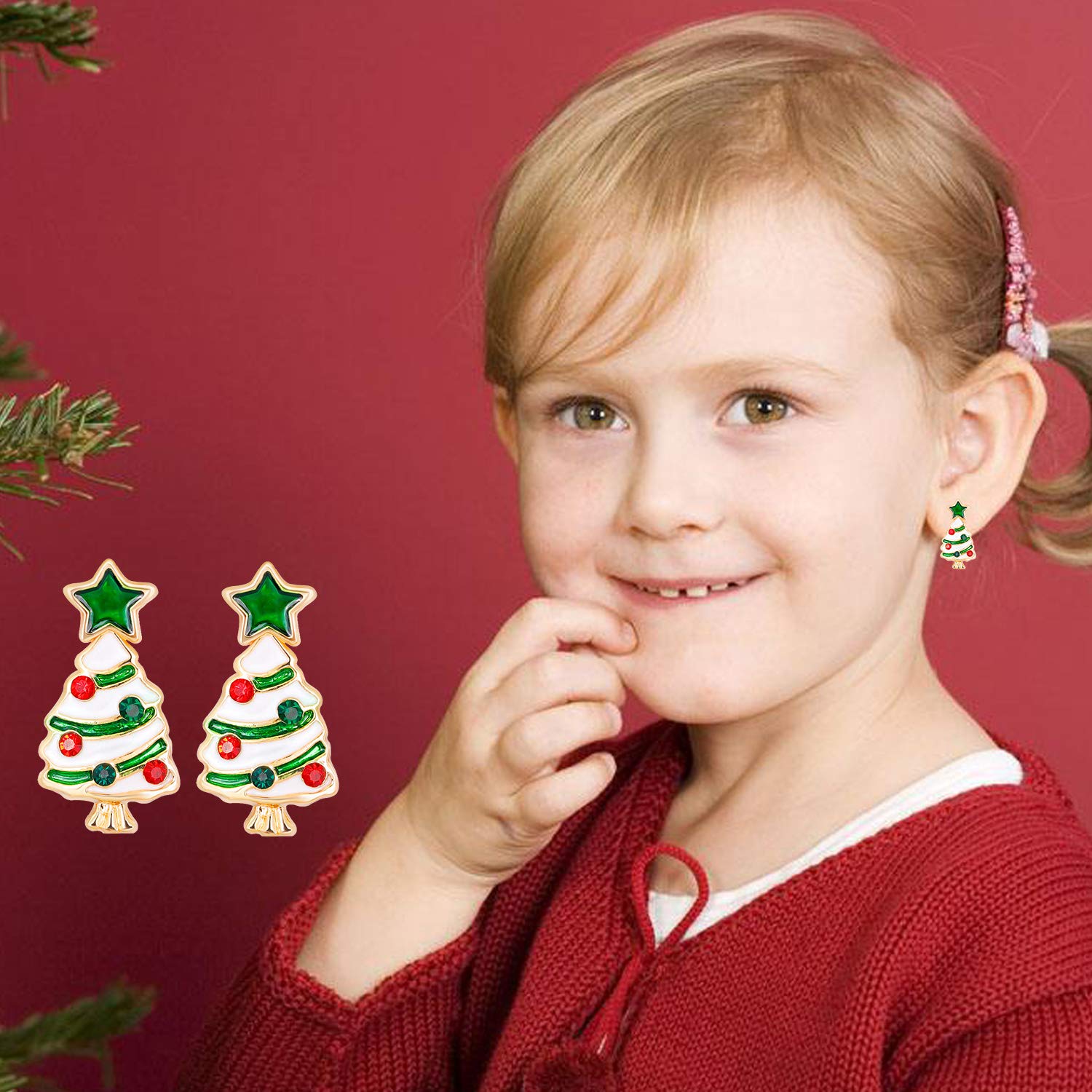 howaf-weihnachtsohrringe-ohrstecker-set-7-paare-motive image 7