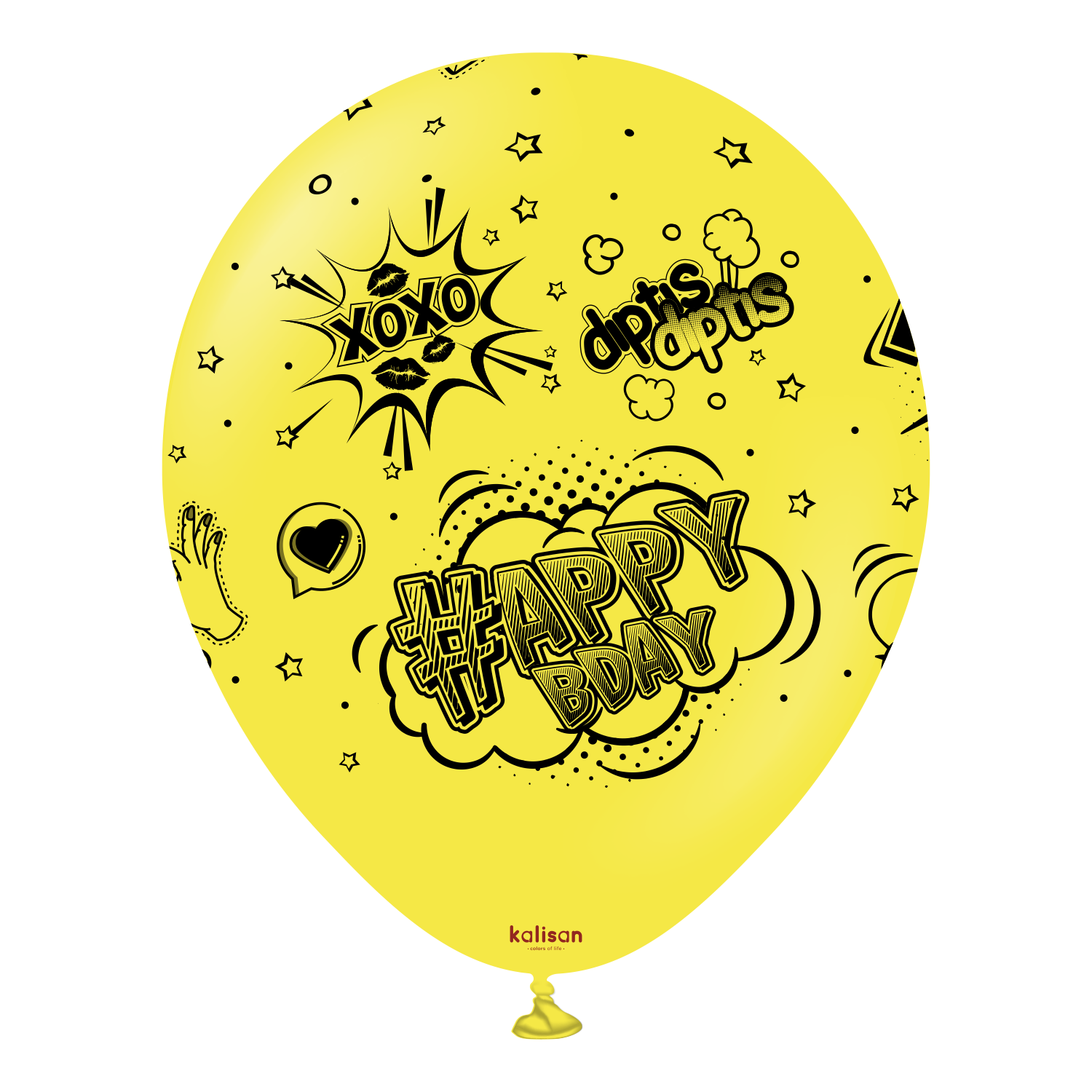 kalisan-party-theme-pop-art-happy-birthday-luftballons-25-st-ck-bunt image 5