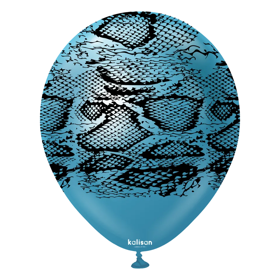kalisan-safari-snake-mirror-blue-luftballons-25-st-ck-30cm image 1
