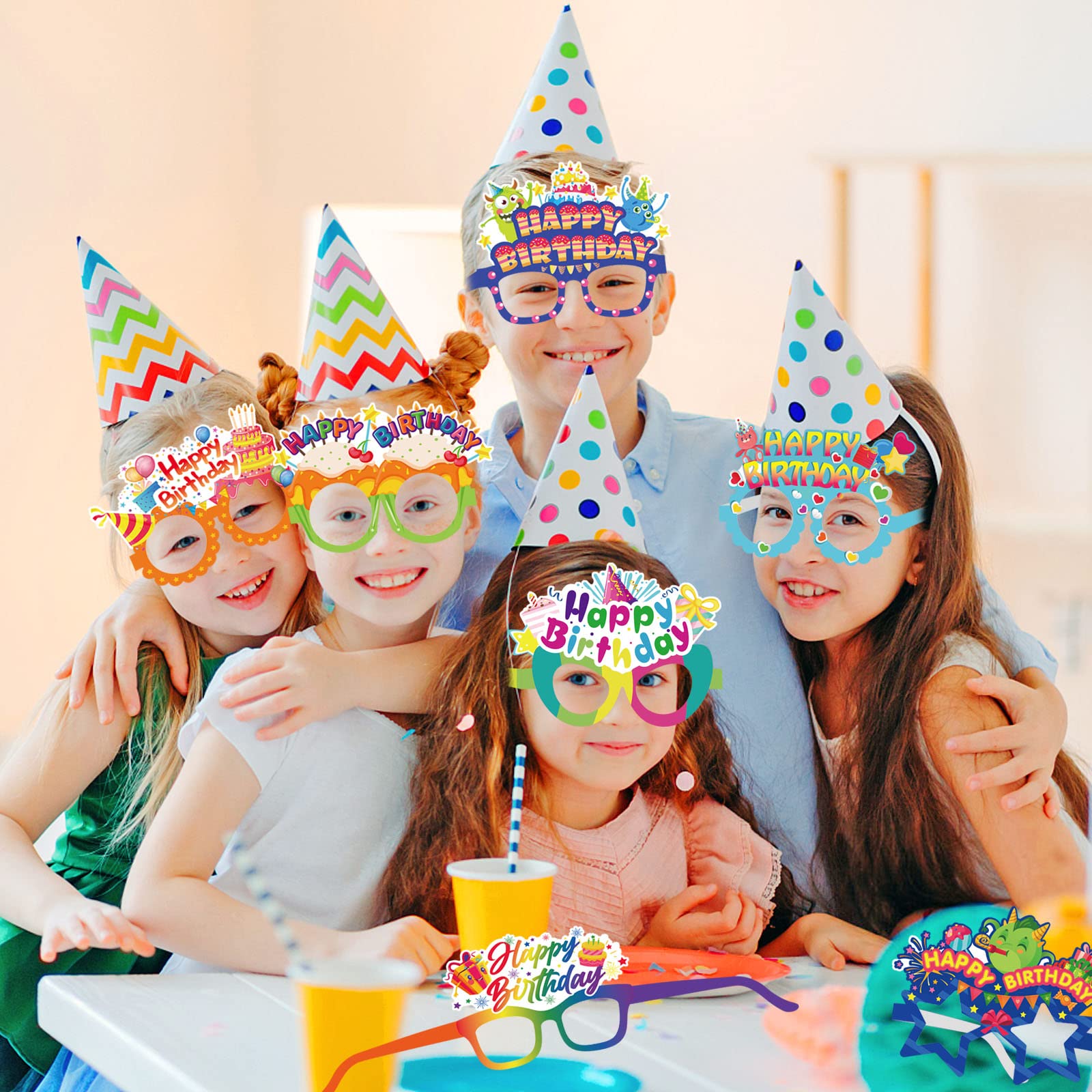 howaf-happy-birthday-brille-partybrille-28-st-ck-papier-bunt image 5
