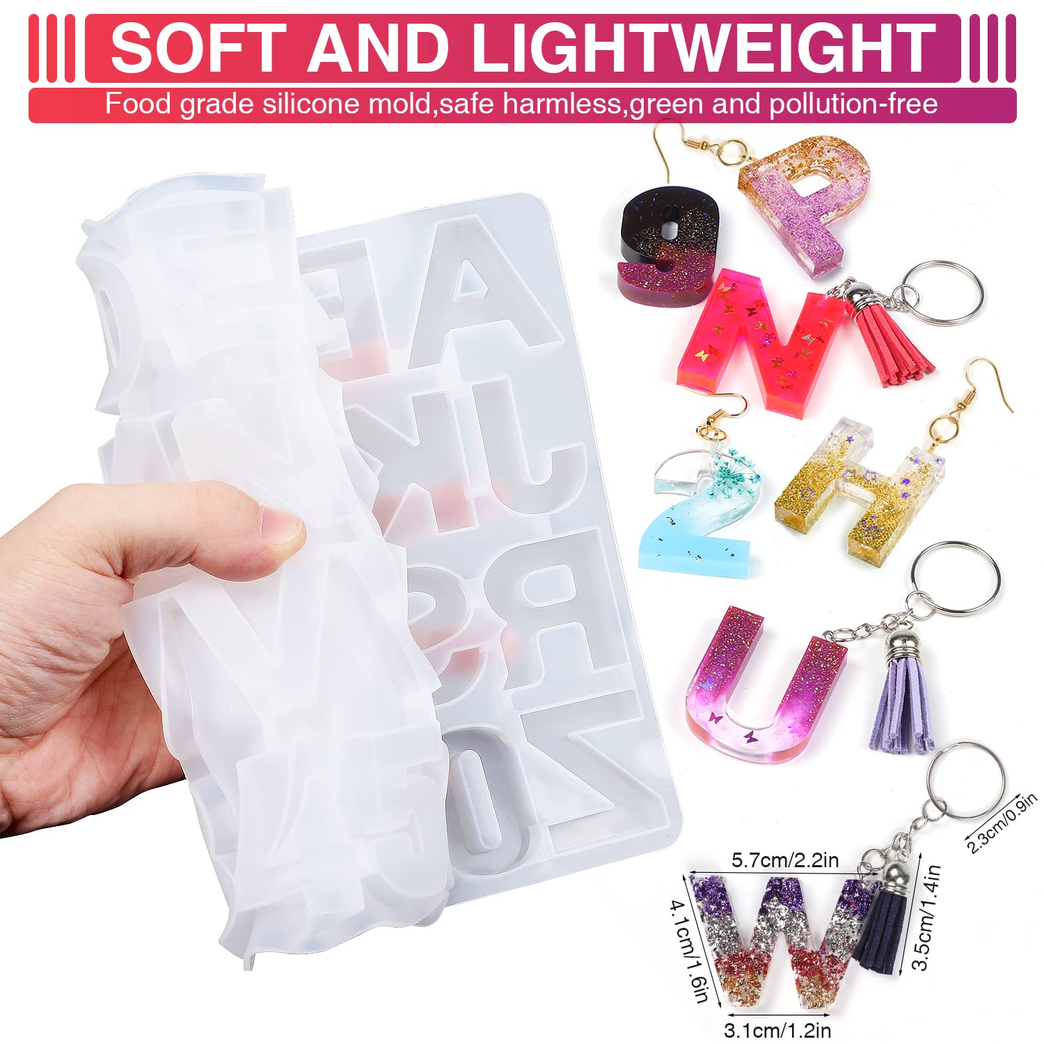 tacobear-resin-silikonform-set-237-teile-buchstaben-schmuck image 5
