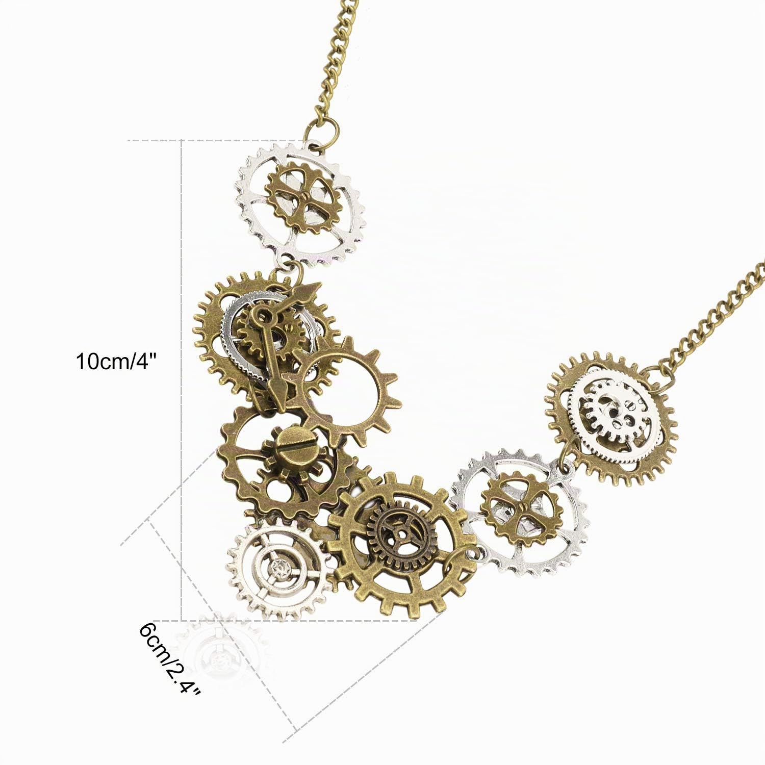 howaf-steampunk-zahnr-der-schmuckset-halskette-ohrringe-ring-damen image 3