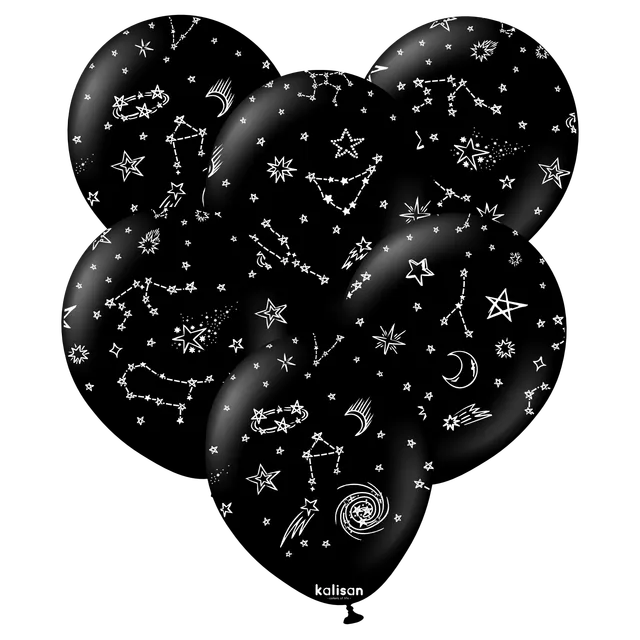 kalisan-party-celestial-luftballons-schwarz-12-zoll-25-st-ck image 1