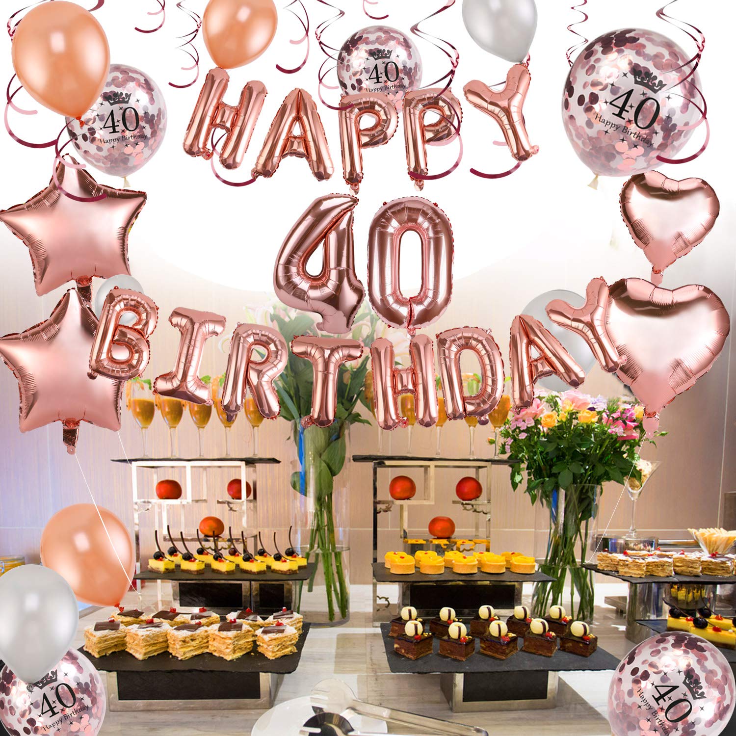 howaf-balloons-geburtstagsdeko-40-frau-ros-gold-set image 4