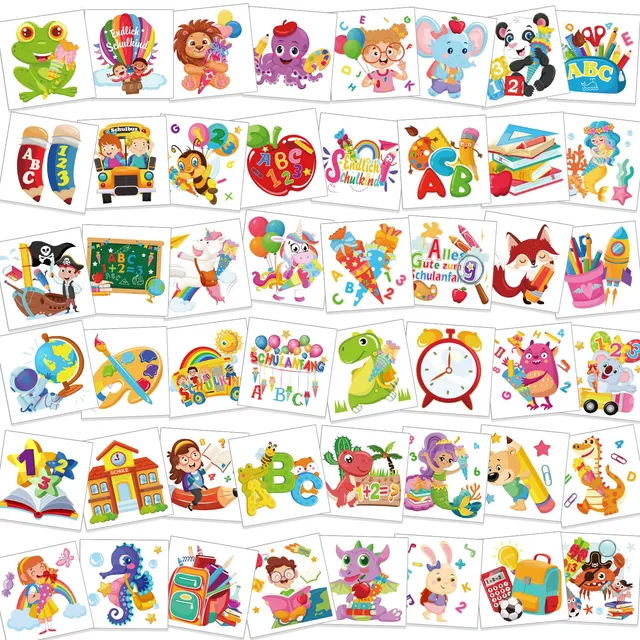 howaf-einschulung-tattoos-96-teilig-kindertattoos-schulanfang image 1