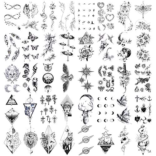 howaf-temporary-tattoos-schwarz-30-blatt-klebetattoos-set image 7