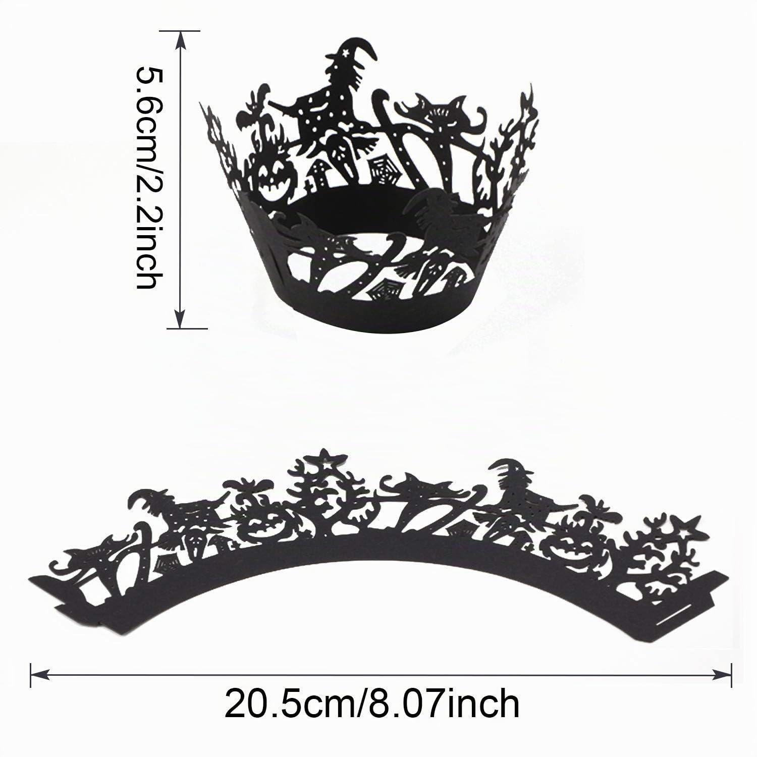 howaf-halloween-cupcake-wrapper-schwarz-36tlg-9-stile-deko image 2