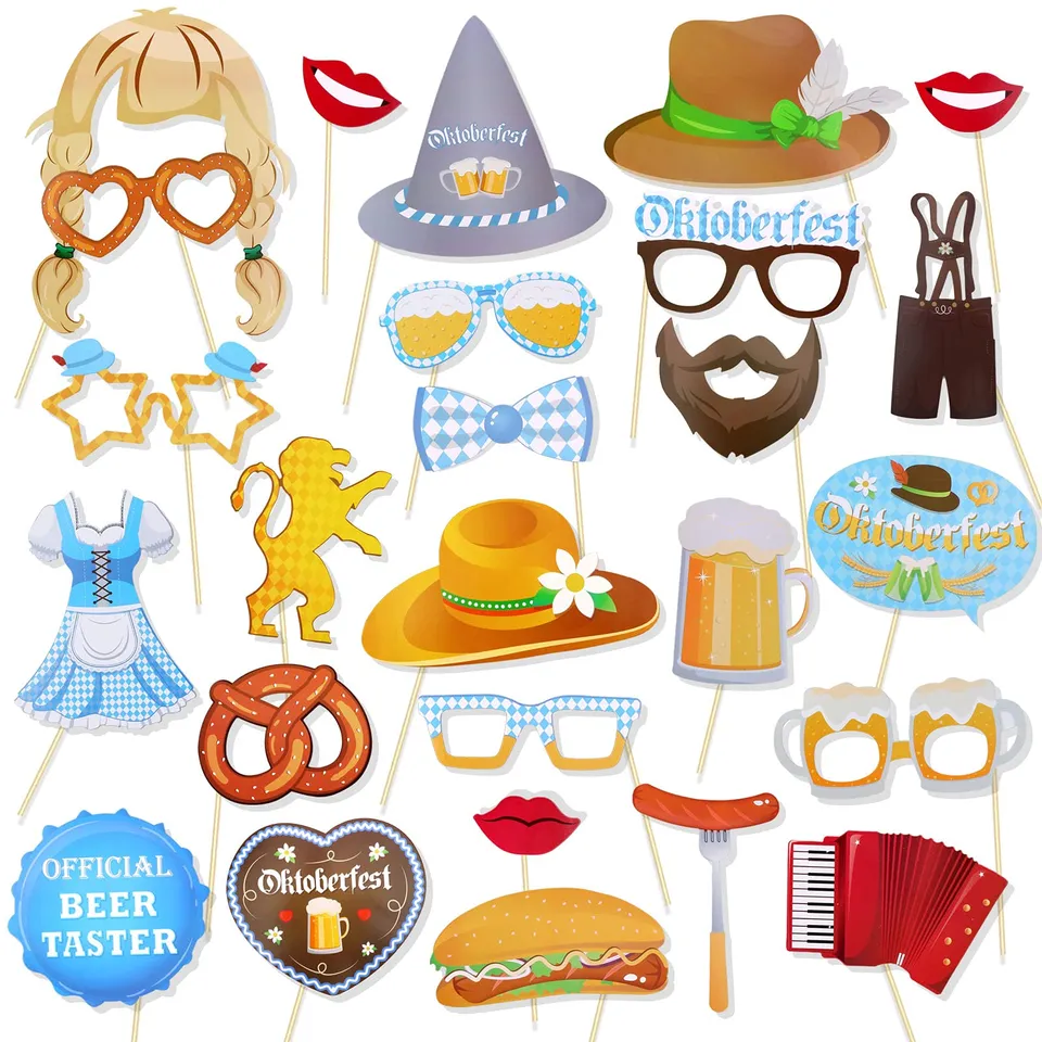 howaf-photo-booth-props-oktoberfest-fotorequisiten-25-st-ck image 1