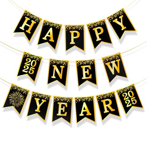 howaf-frohes-neues-jahr-banner-schwarz-gold-h-ngegirlande image 8