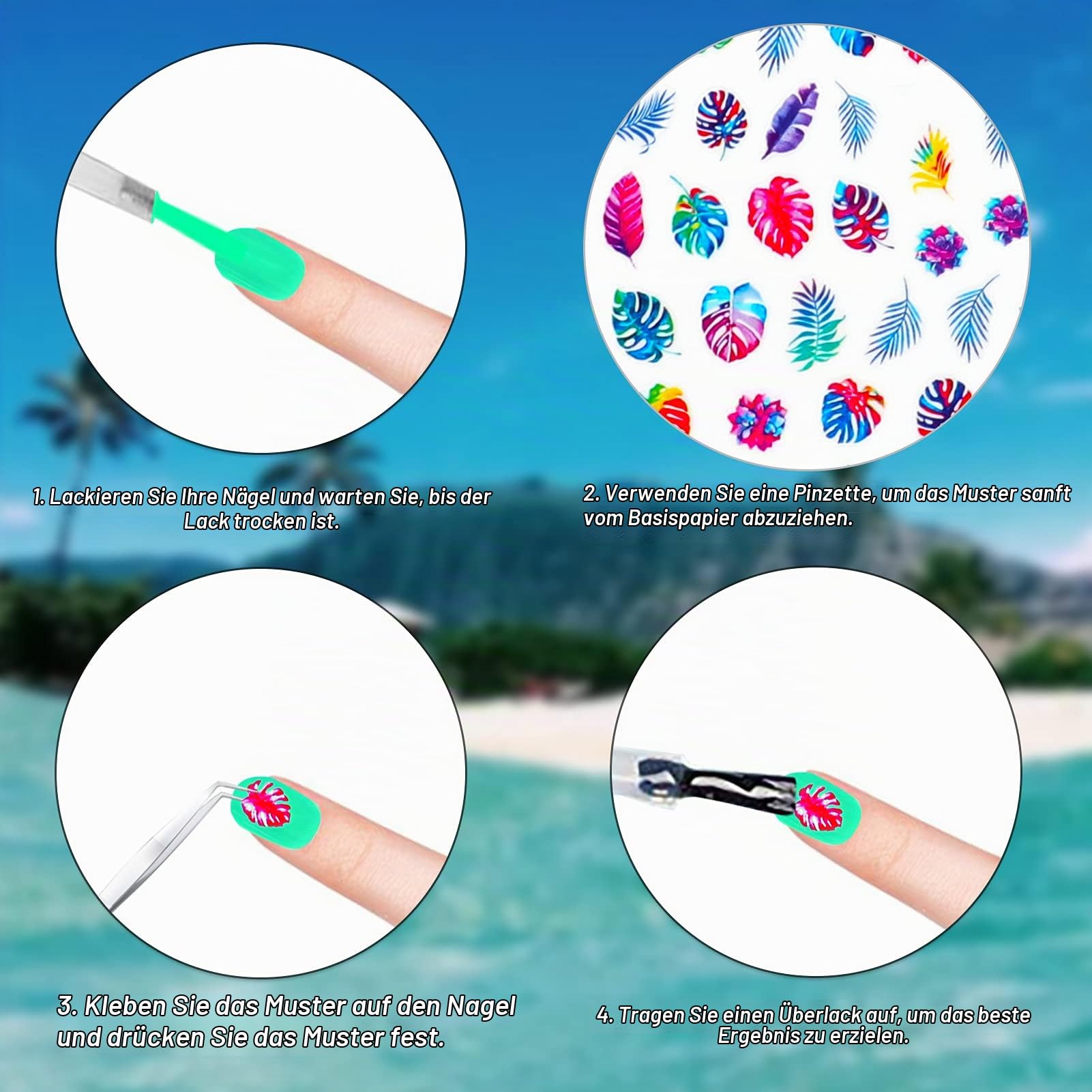 howaf-nagel-sticker-sommer-1200-hawaii-3d-nail-art-12-blatt image 4