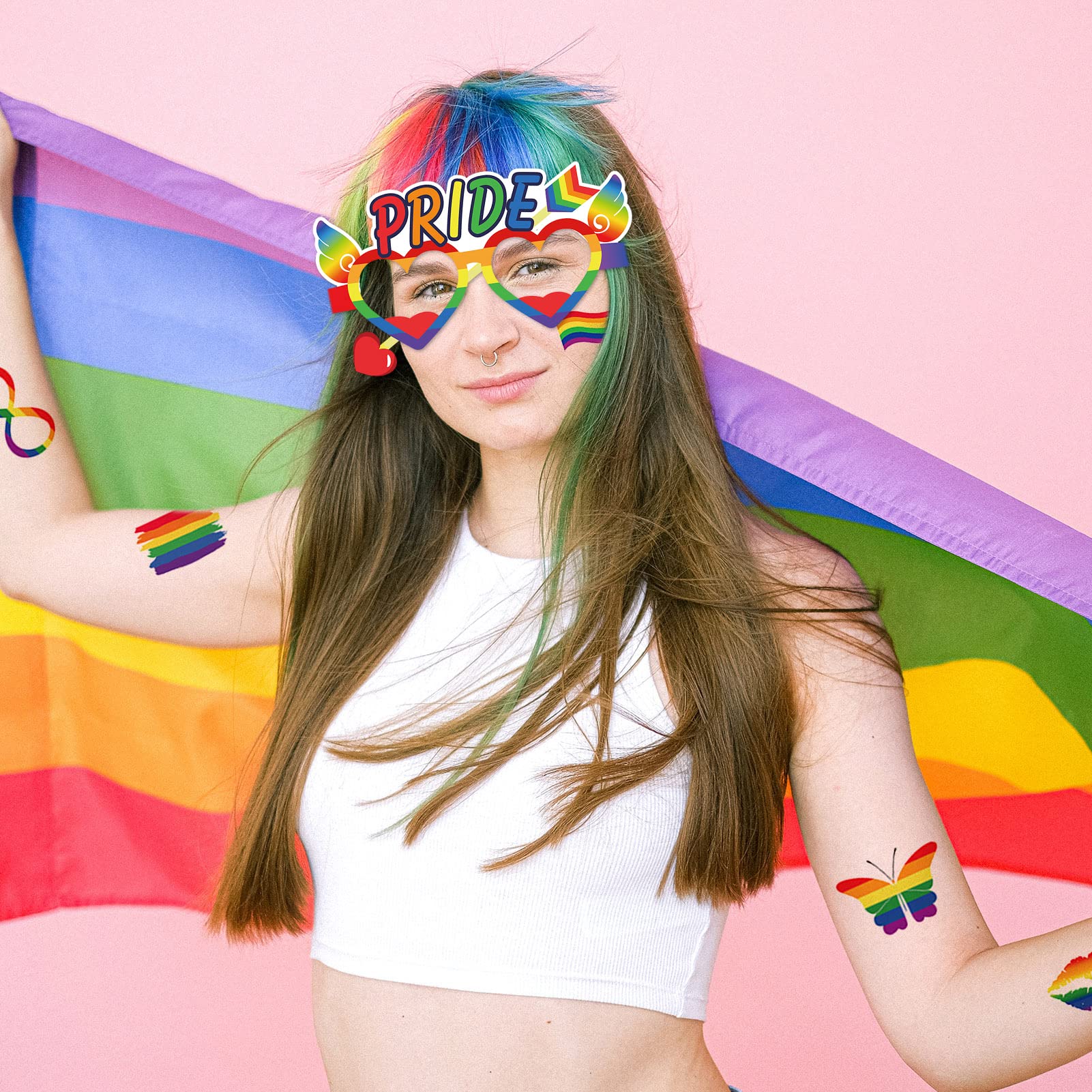 howaf-photo-booth-props-pride-partybrille-regenbogen-herz-26-st-ck image 7