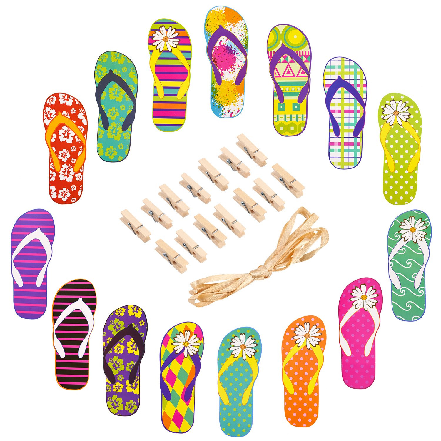howaf-hawaii-flip-flops-girlande-banner-15-teilig-10-m image 2