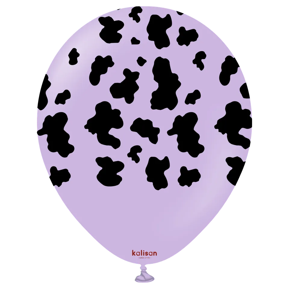 kalisan-safari-cow-lilac-luftballons-12-zoll-25-st-ck-lila image 1
