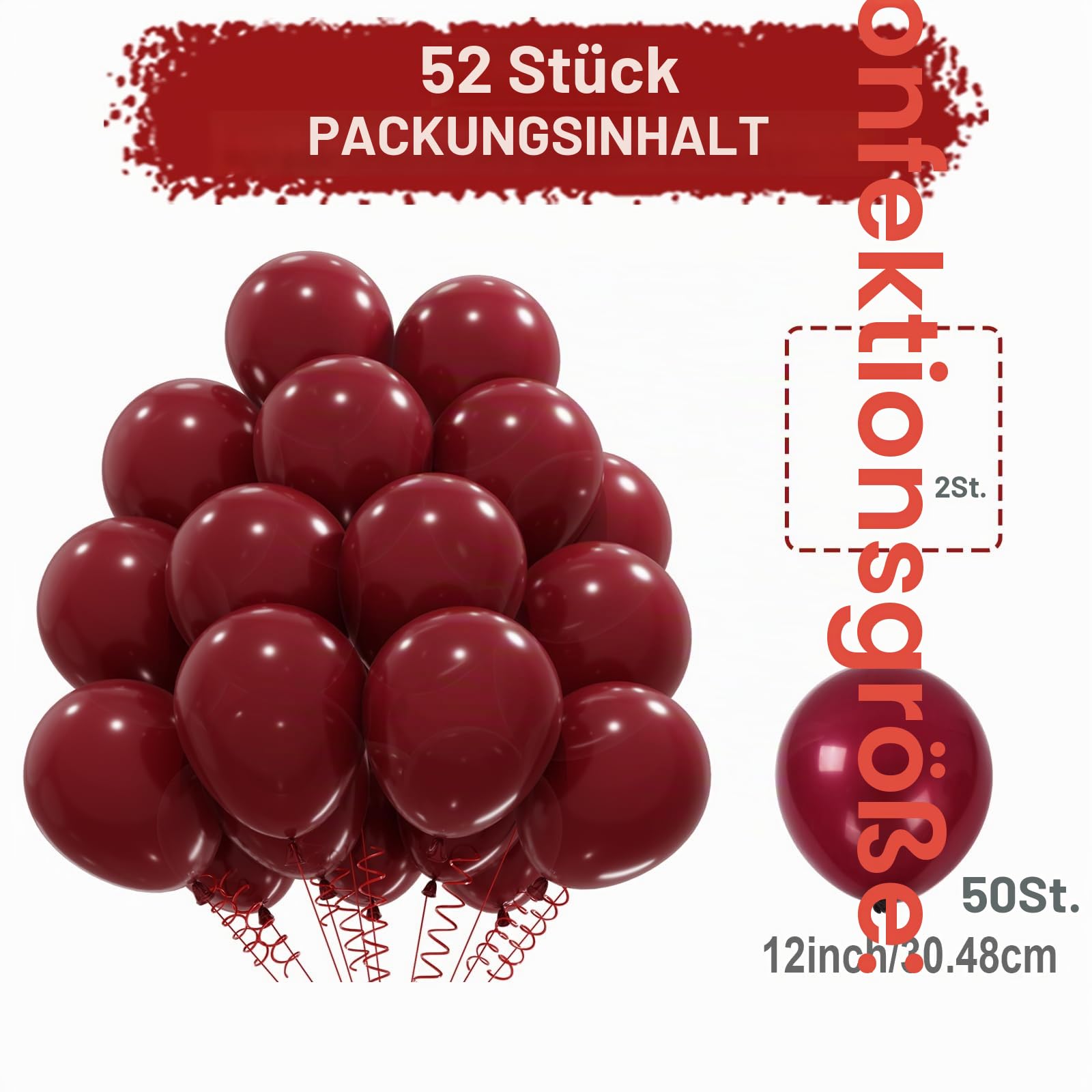 qifu-luftballons-bordeaux-50-st-ck-12-zoll-weinrot-latex image 2