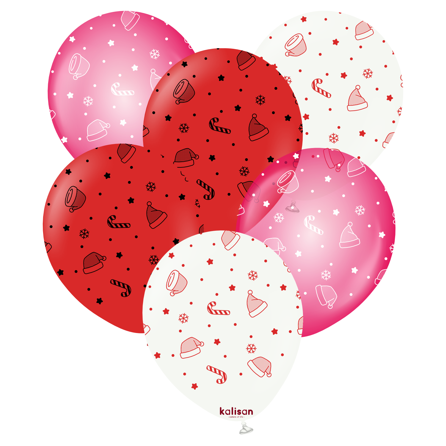 kalisan-new-year-christmas-pattern-luftballons-12-25-stk-rot image 1