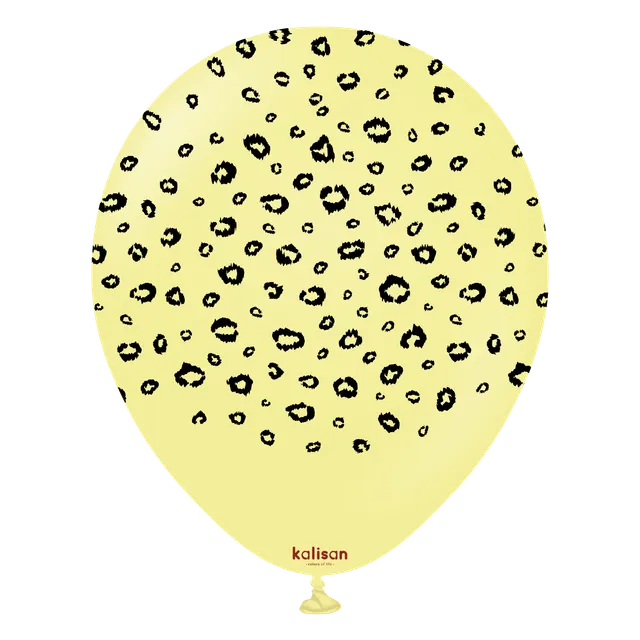 kalisan-leopard-macaron-yellow-luftballon-12-25-stk image 1