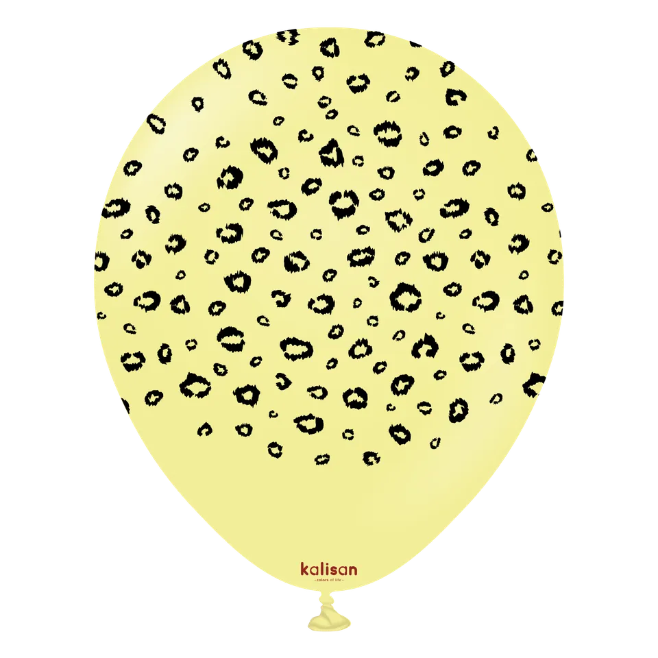 kalisan-leopard-macaron-yellow-luftballon-12-25-stk image 1