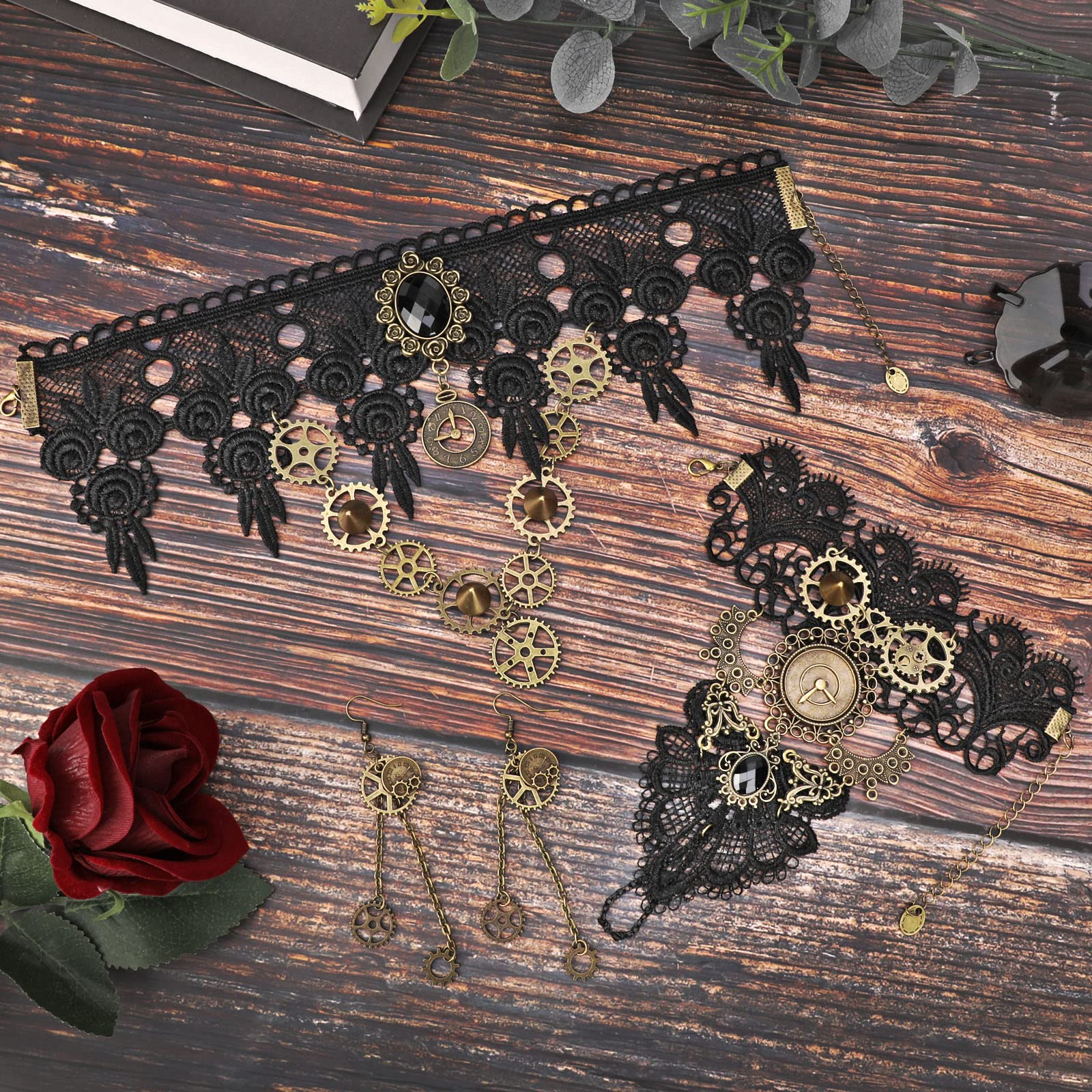 howaf-steampunk-1-schmuckset-damen-zahnr-der-spitze image 7