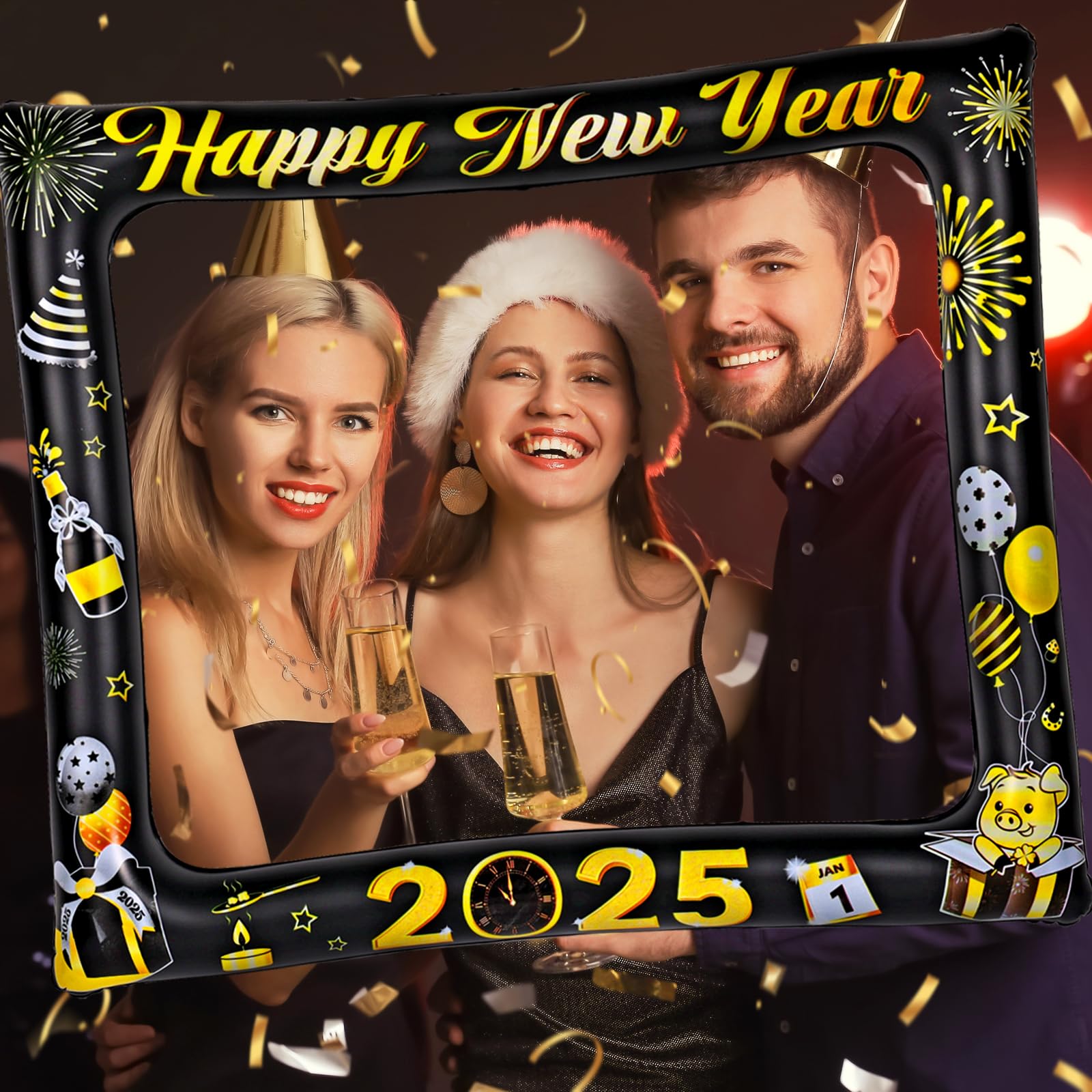 howaf-silvester-deko-2025-fotorahmen-aufblasbar image 4