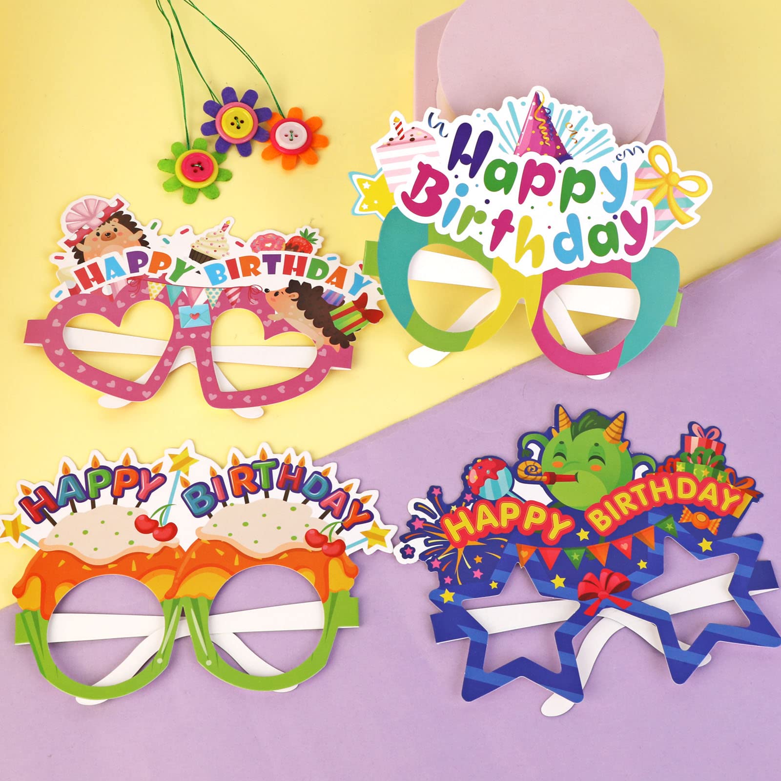 howaf-happy-birthday-brille-partybrille-28-st-ck-papier-bunt image 4