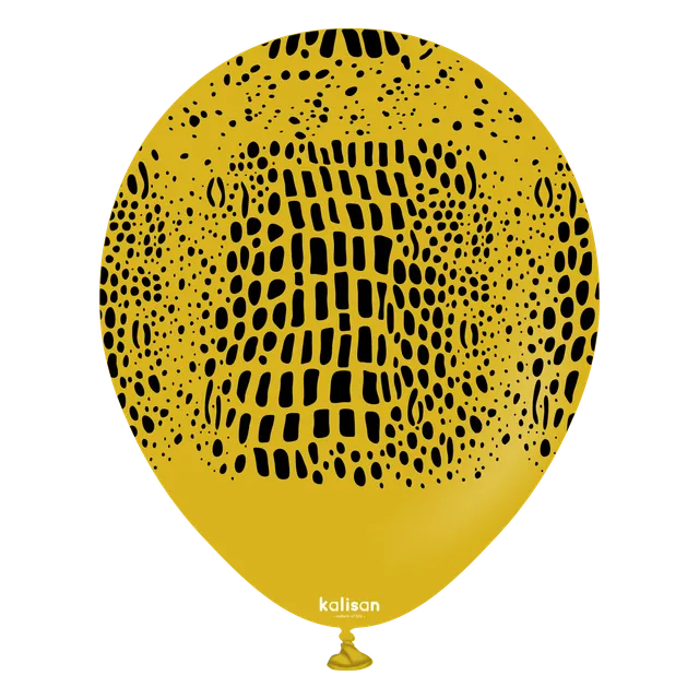 kalisan-safari-theme-crocodile-luftballon-mustard-12-25-st-ck image 1