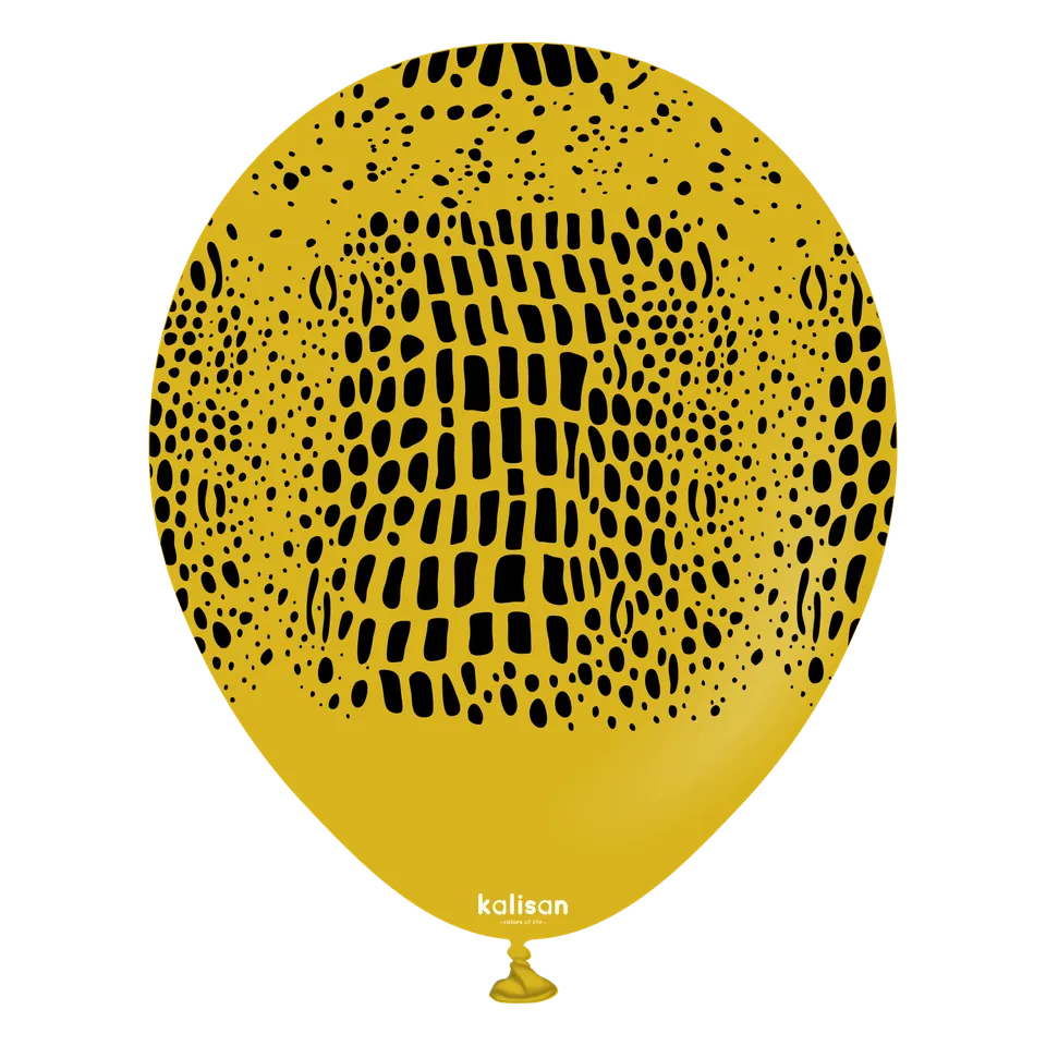 kalisan-safari-theme-crocodile-luftballon-mustard-12-25-st-ck image 1