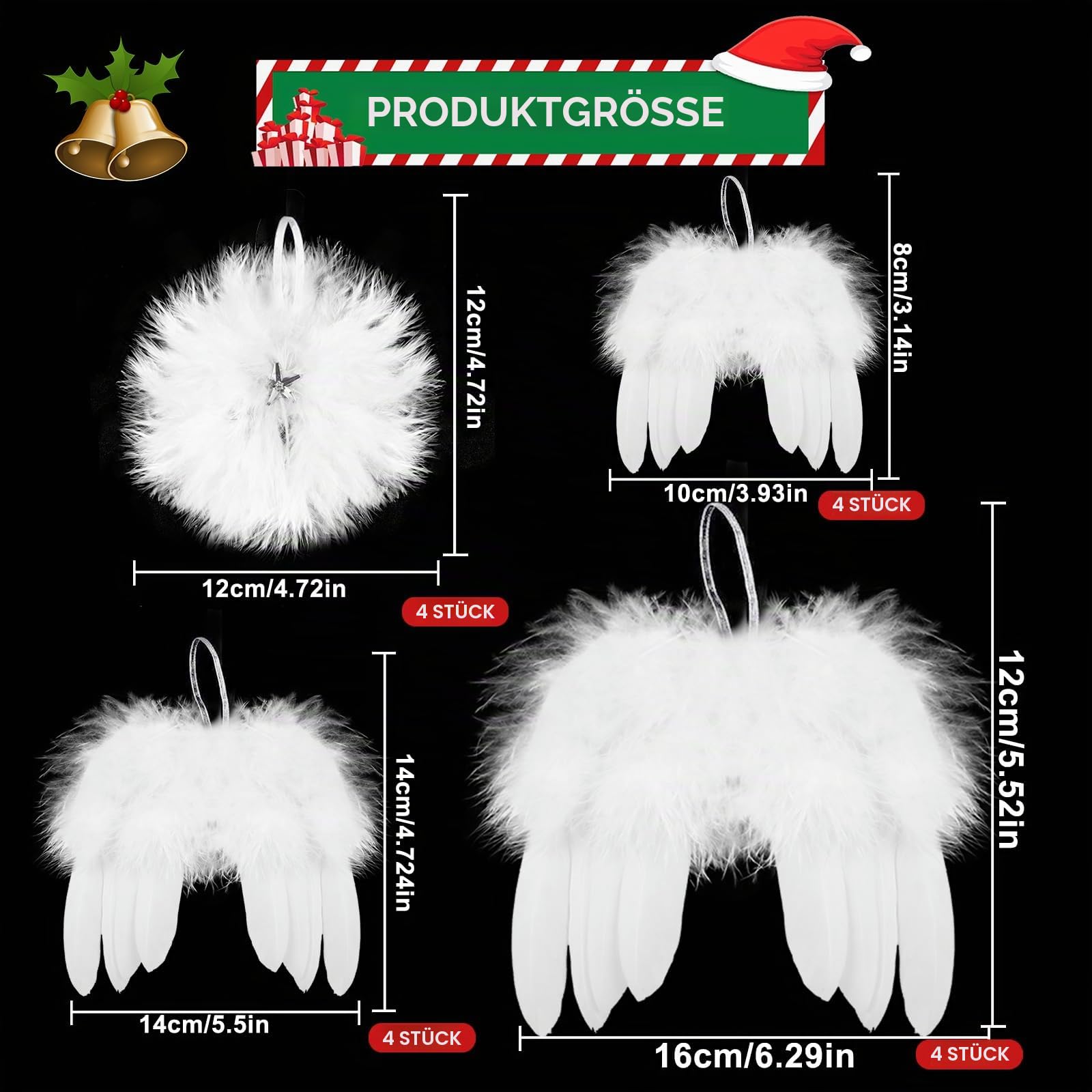howaf-engelsfl-gel-deko-weihnachten-wei-feder-12-st-ck image 2