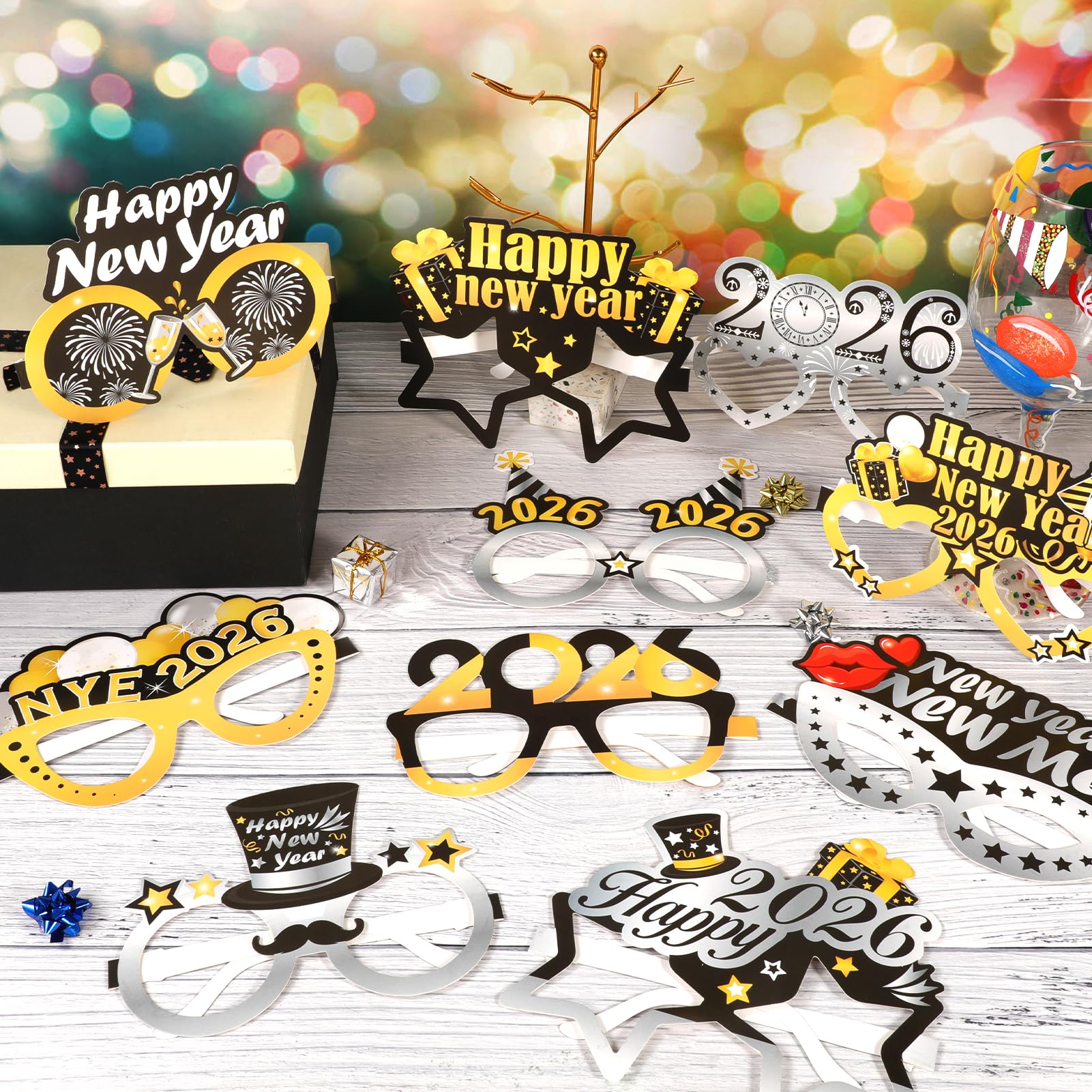 howaf-silvester-brille-2027-schwarz-gold-12-st-ck image 5