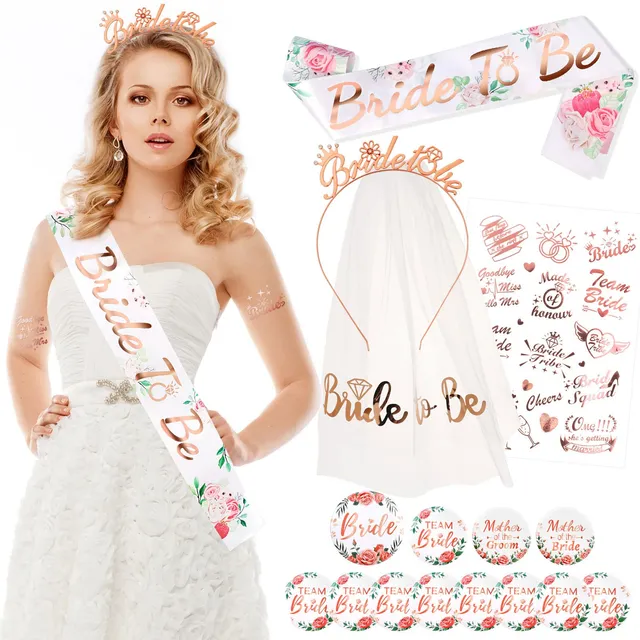 howaf-jga-deko-accessoires-16-teiliges-bride-to-be-set-ros-gold image 1